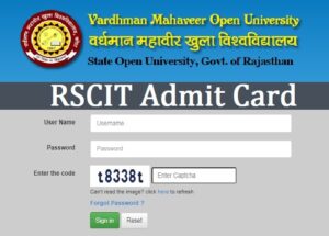 RSCIT 22 May Admit Card 2022