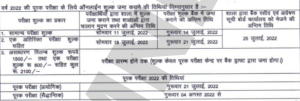 RBSE Supplementary Exam Application Form Important Dates 2022