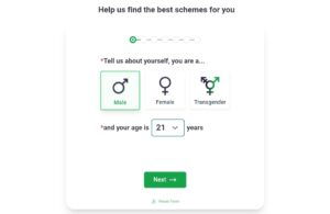 myscheme.gov.in Gender And Age Select
